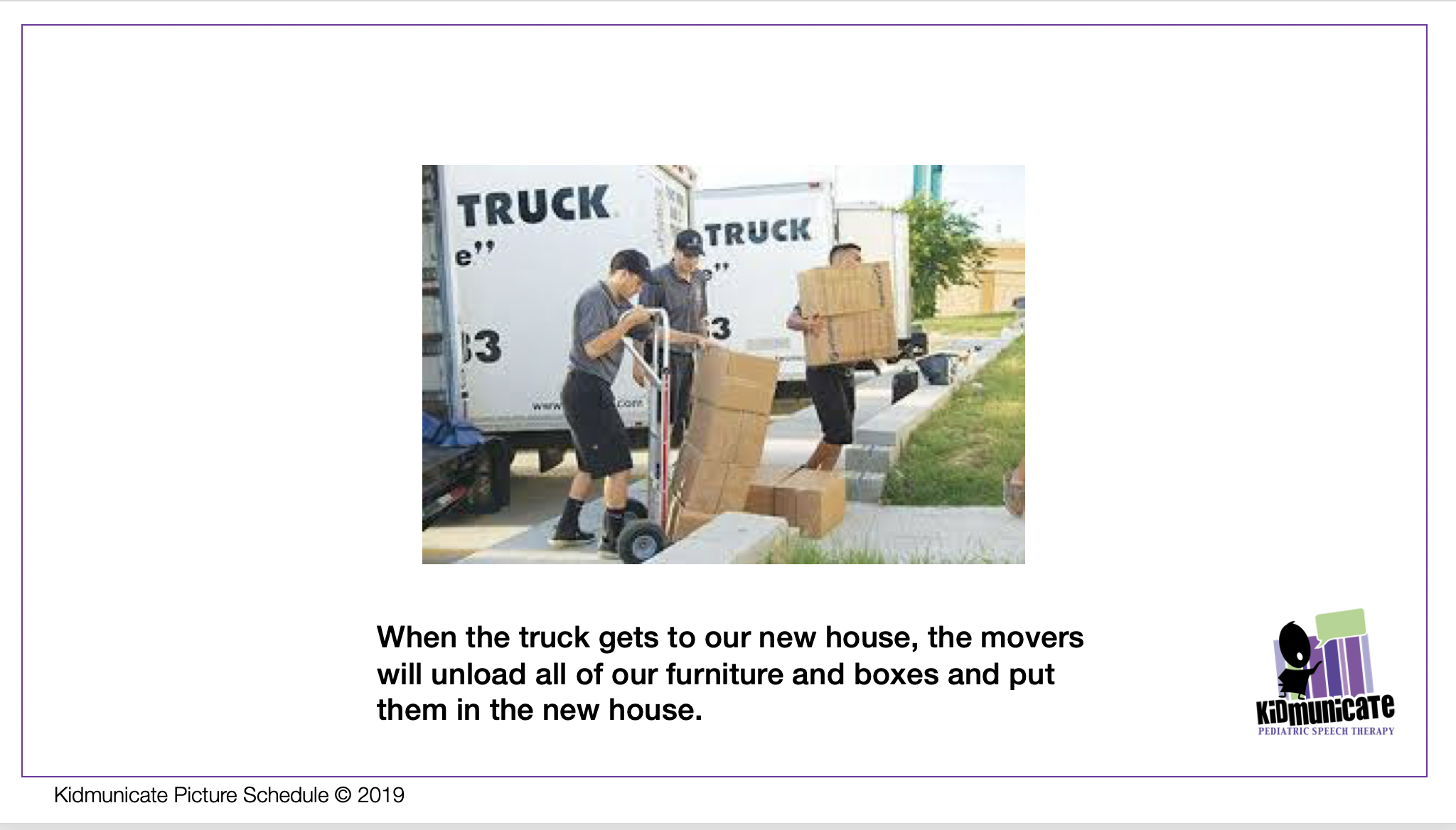 Autism social story about moving